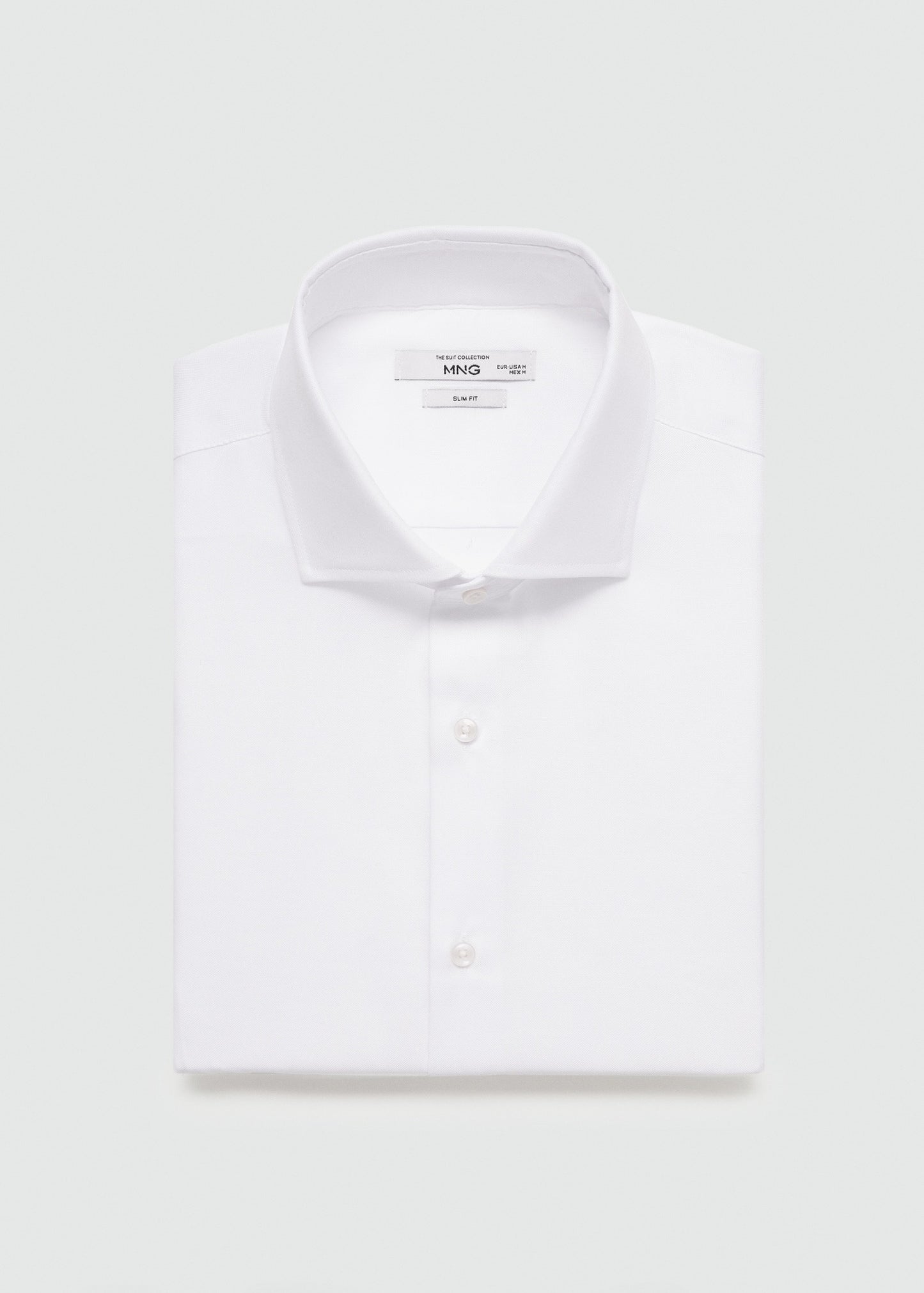 Slim-fit textured cotton suit shirt