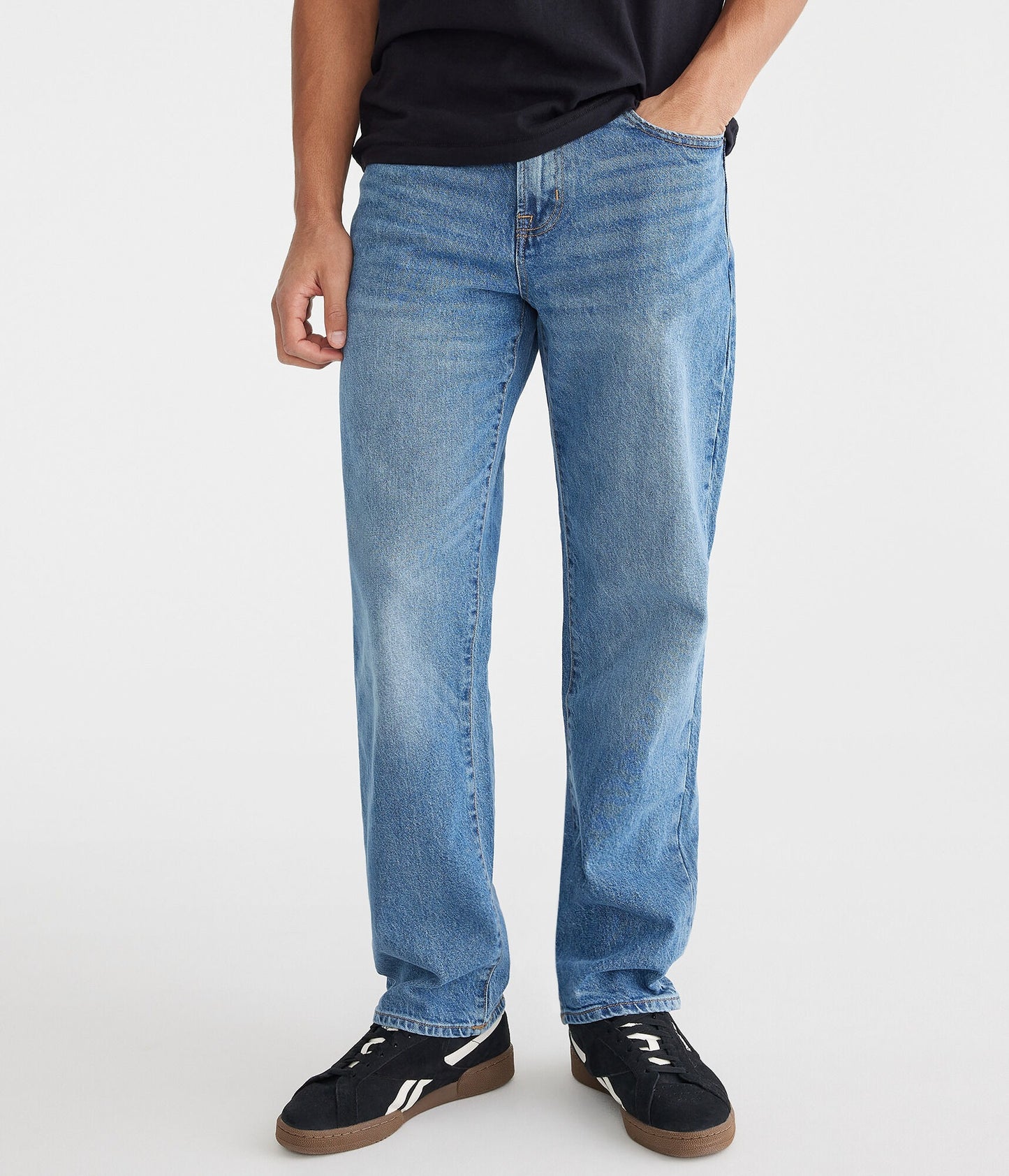 Loose Straight Jeans with Unique Everyday 003